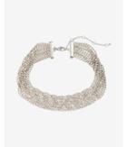 Express Womens Crystal Embellished Beaded Choker Necklace