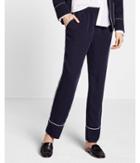 Express Mid Rise Piped Ankle Pant