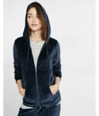 Express Womens Express One Eleven Velour Zip Front Hoodie