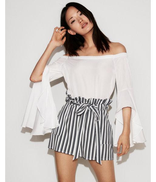 Express Womens Off The Shoulder Petal