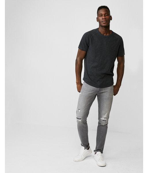 Express Mens Garment Dyed Crew Neck Tee