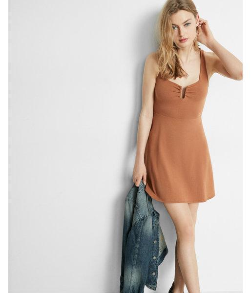 Express U-wire Sleeveless Fit And Flare Dress