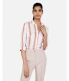 Express Womens Multi Stripe Shimmer City Shirt By Express