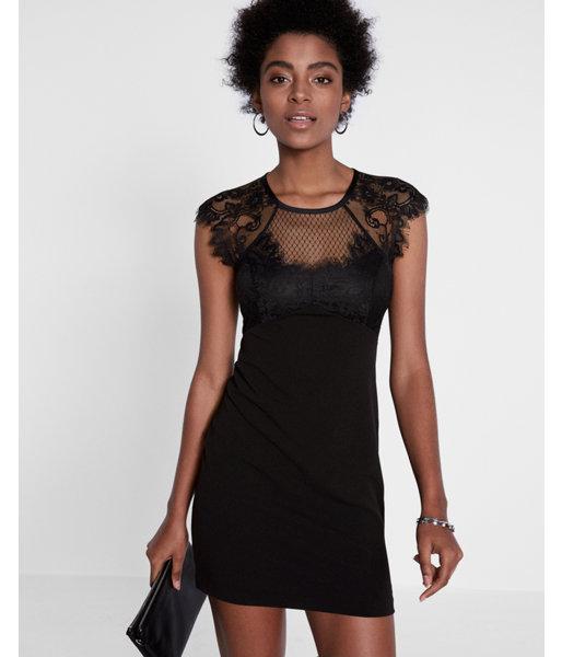 Express Womens Lace Empire Waist  Dress