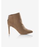 Express Womens Faux Suede Pointed Toe Heeled Bootie