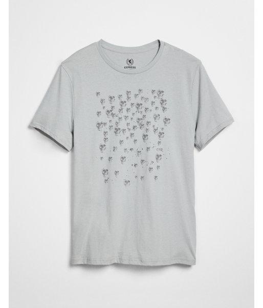 Express Mens Skull Swarm Graphic Tee
