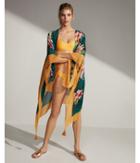 Express Womens Tropical Floral Open Cover-up