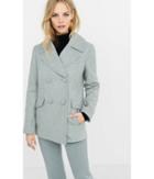 Express Women's Outerwear Wool Blend Multi Pocket Peacoat