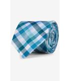 Express Men's Ties Blue And Green Checked Narrow