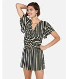 Express Womens Express One Eleven Stripe Twist Front Top
