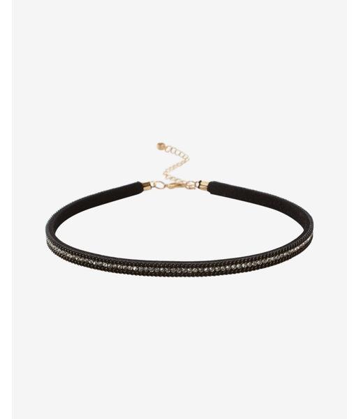 Express Womens Rhinestone Chain Choker Necklace
