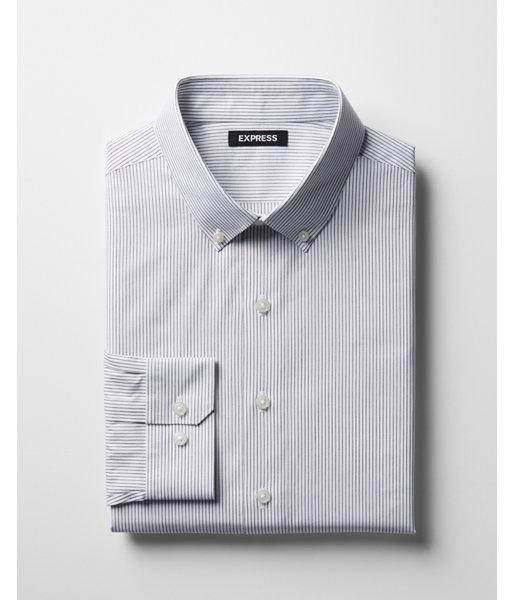 Express Mens Classic Striped Cotton Button-down Dress