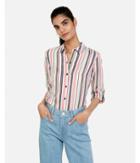 Express Womens Striped Shimmer City Shirt By Express