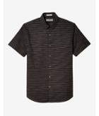 Express Fitted Short Sleeve Stripe Button-down Dress