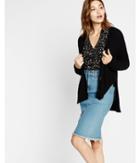 Express Womens Textured Ribbed Oversized Hi-lo Hem Cardigan