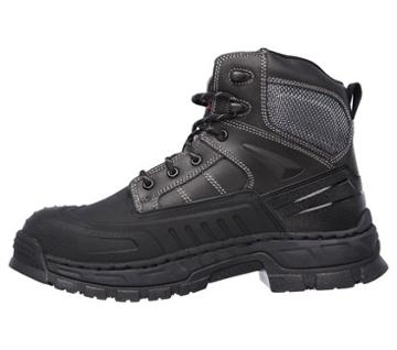 Skechers Men's Vinten Memory Foam Waterproof Steel Toe Lace Up Boots 