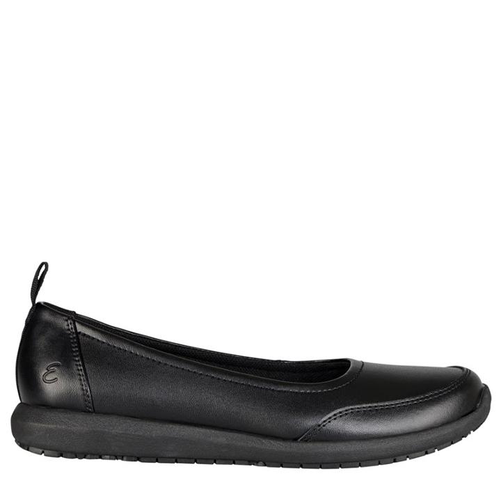 Emeril Women's Julia Leather Wide Slip Resistant Flat Shoes 