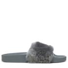 Steve Madden Women's Softey Fur Slide Sandals 