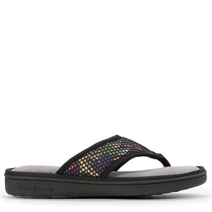 Dearfoams Women's Active Mesh Thong Slipper Accessories 