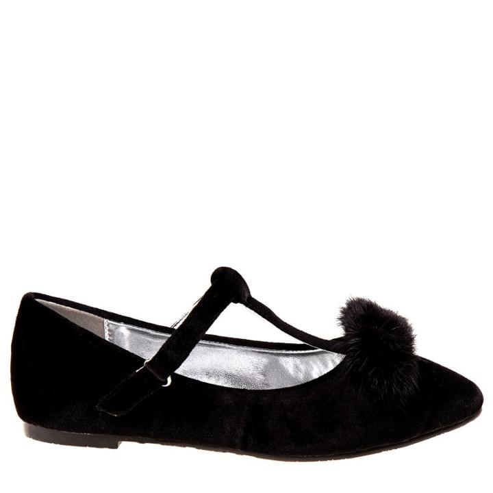 Nanette Lepore Kids' Girl T-strap Fur Flat Pre/grade School Shoes 