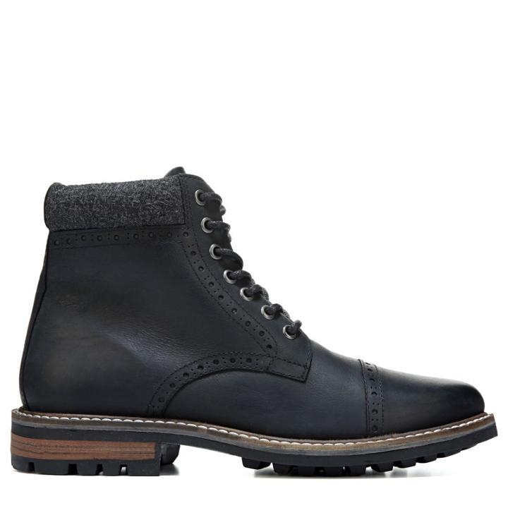 Crevo Men's Quebec Memory Foam Cap Toe Lace Up Boots 