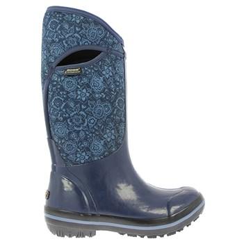 Bogs Women's Plimsoll Quilted Floral Tall Waterproof Winter Boots 