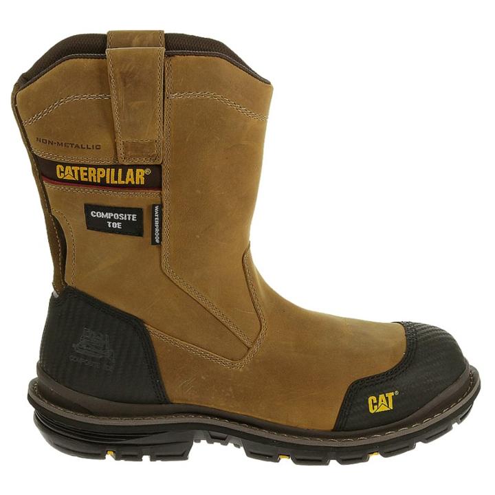 Caterpillar Men's Fabricate Waterproof Composite Toe Pull On Work Boots 