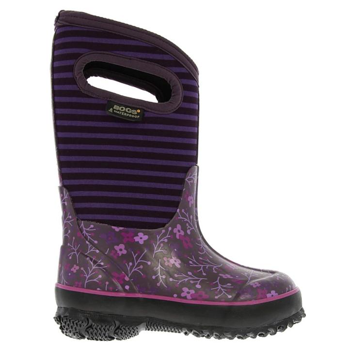 Bogs Kids' Flower Stripe Winter Boot Toddler/pre/grade School Boots 