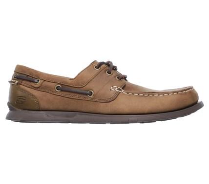 Skechers Men's Eris Sebos Memory Foam Relaxed Fit Moc Toe Boat Shoes 