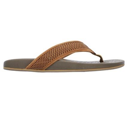 Skechers Men's Pelem Emiro Memory Foam Relaxed Fit Thong Sandals 