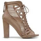 Xoxo Women's Bedelia Lace Up Peep Toe Booties 
