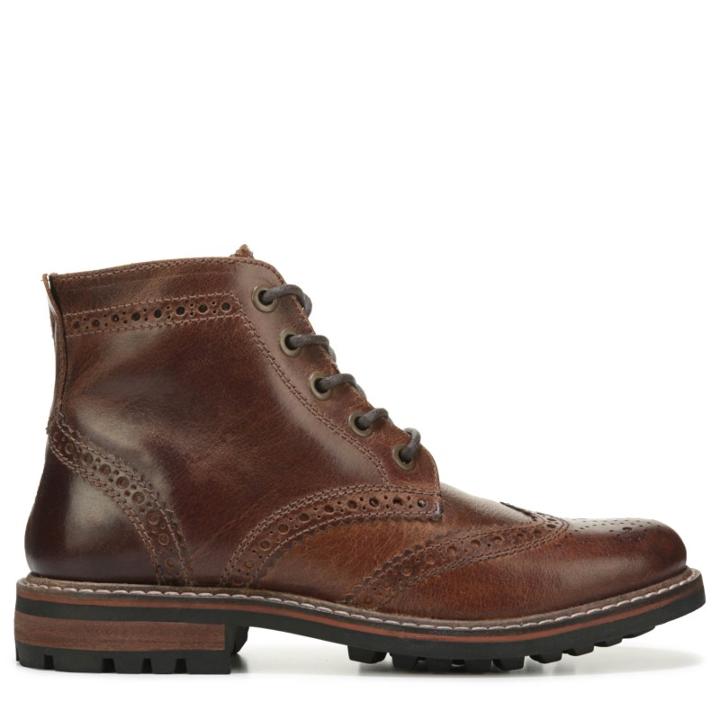 Crevo Men's Speakeasy Wingtip Memory Foam Lace Up Boots 