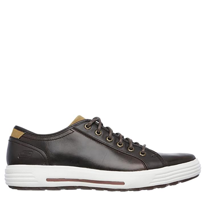Skechers Men's Porter Ressen Wide Memory Foam Relaxed Fit Sneakers 