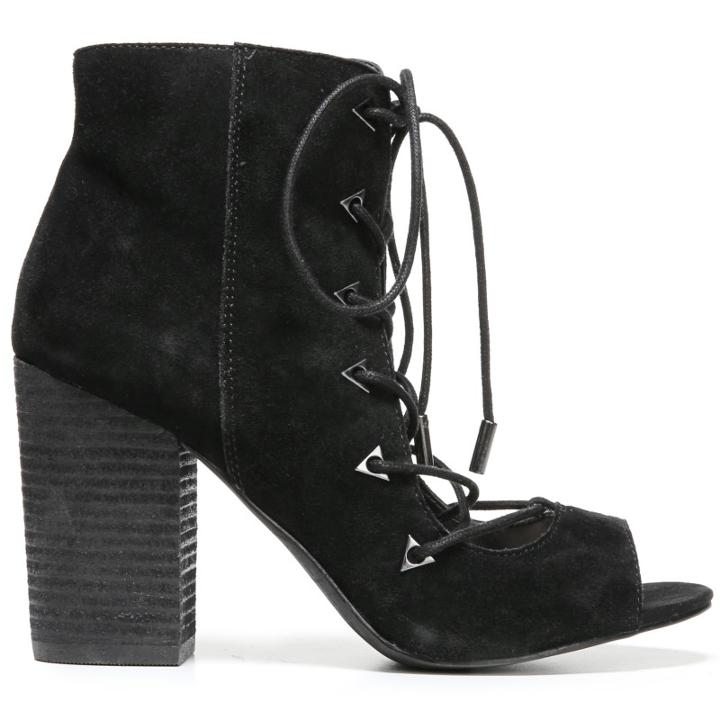 Fergie Women's Riviera Lace Up Peep Toe Booties 