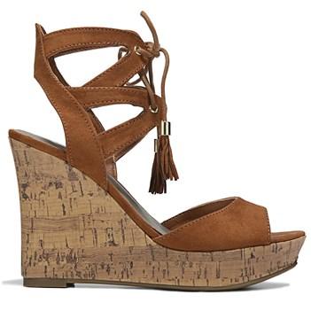 G By Guess Women's Estes Lace Up Wedge Sandals 