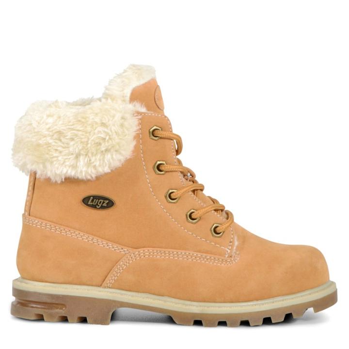 Lugz Kids' Empire High Fur Lace Up Boot Grade School Boots 