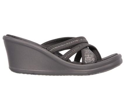 Skechers Women's Rumblers Pen Pal Memory Foam Thong Wedge Sandals 