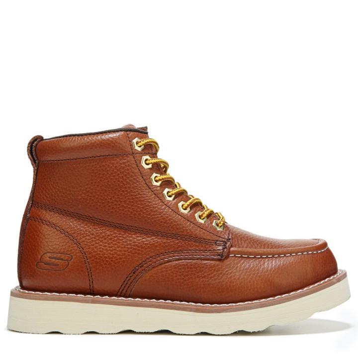 Skechers Work Men's Pettus Relaxed Fit Good Year Welt Work Boots 