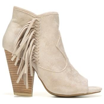 Coconuts Women's Arlo Peep Toe Fringe Booties 