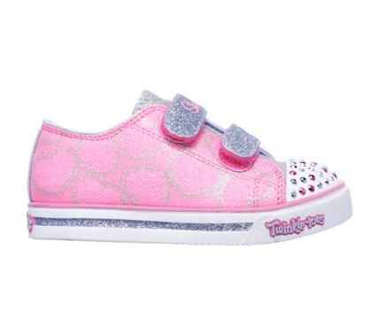 Skechers Kids' Twinkle Toes Glitter Heart Sneaker Pre/grade School Shoes 
