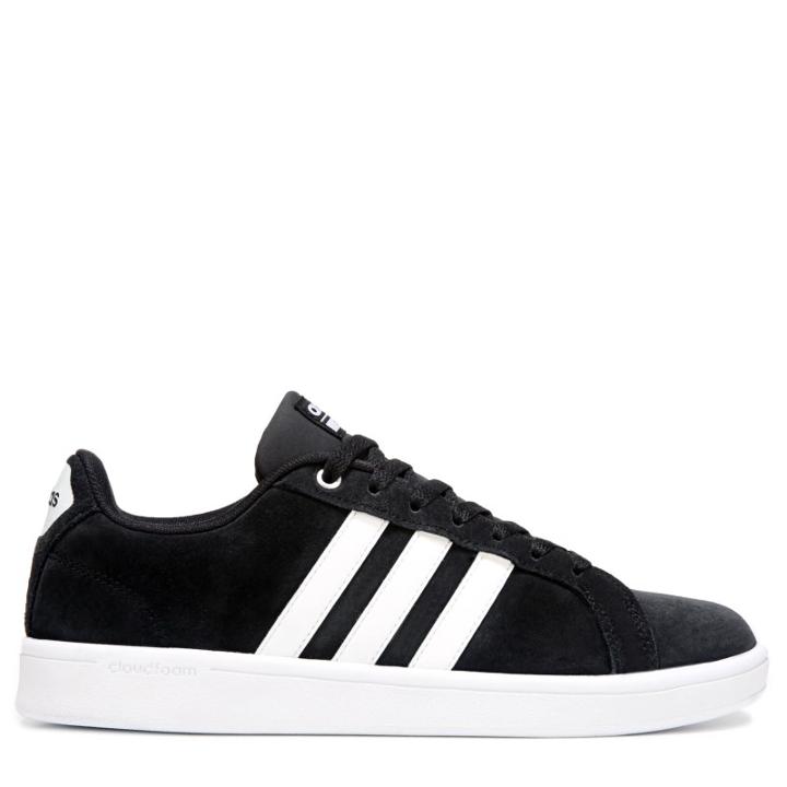 Adidas Men's Neo Cloudfoam Advantage Stripe Suede Sneakers 