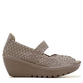Skechers Women's Parallel Memory Foam Woven Wedge Sandals 