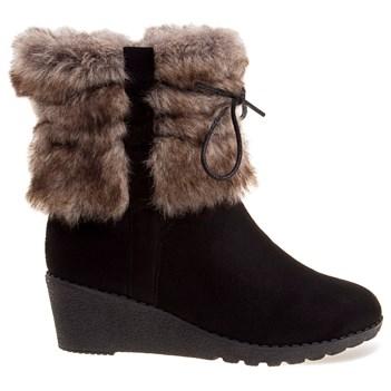 Kensie Girl Kids' Fur Wedge Boot Pre/grade School Boots 
