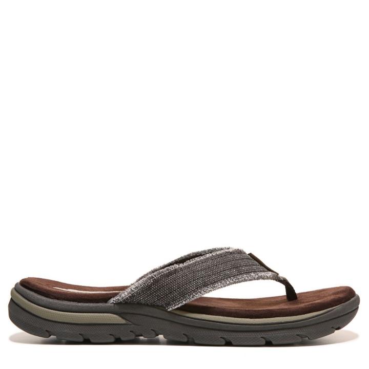 Skechers Men's Bosnia Memory Foam Medium/wide Thong Sandals 