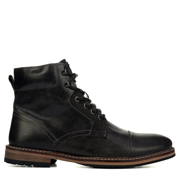 Crevo Men's Dalston Memory Foam Cap Toe Lace Up Boots 