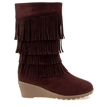 Kensie Girl Kids' Fringe Wedge Boot Pre/grade School Boots 
