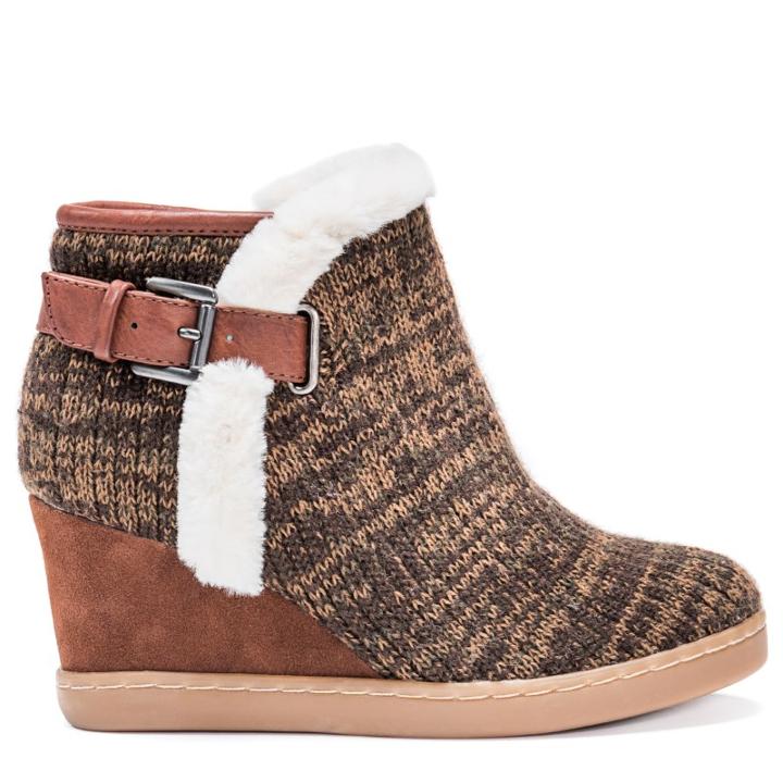 Muk Luks Women's Annmarie Wedge Booties 