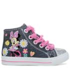 Minnie Mouse Kids' Minnie High Top Sneaker Toddler/preschool Shoes 