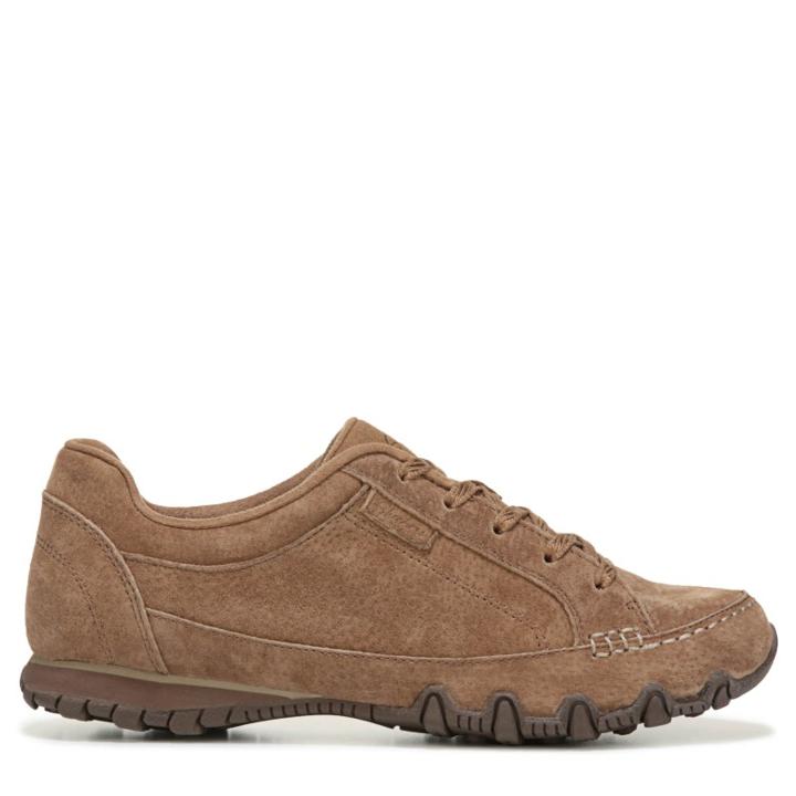 Skechers Women's Curbed Suede Lace Up Sneakers 