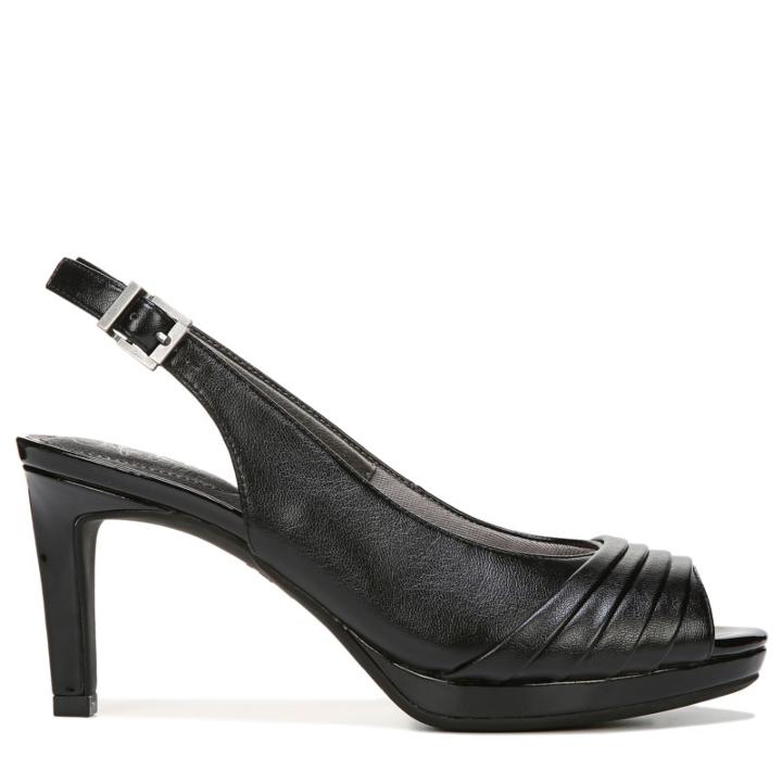 Lifestride Women's Invent Peep Toe Pump Shoes 